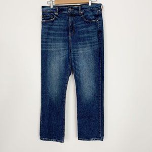 LOFT Jeans The Straight Crop High Rise size 28 Medium Wash size 6